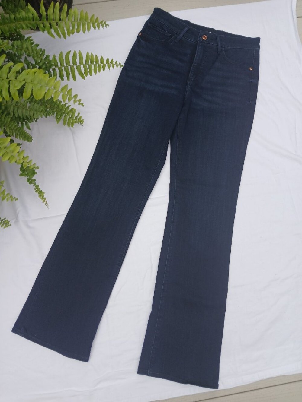Express Dark Indigo Flare Jeans